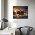 thumbnail image 3 of Awypu Canvas Wall Art, Village in the Snowy Mountains and Santa Claus Decorations Artwork Print on Canvas, Wall Art Decorations for Home Living Room Decor, 3 of 4