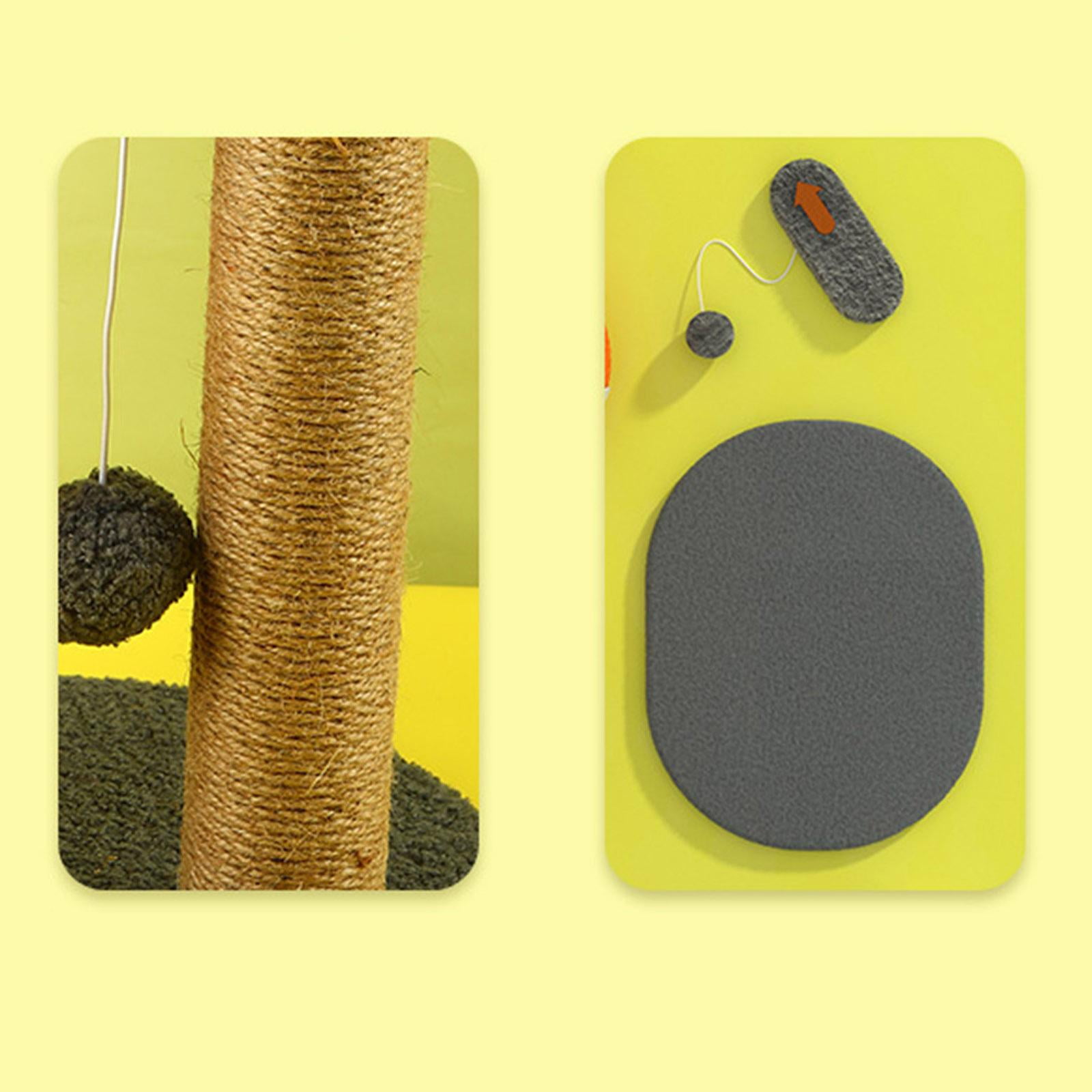 Bvdfgk Funny Sisal Cat Scratching Post Climbing Tree Pet Activity Interactive Toy - Mushroom Color B