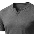 thumbnail image 6 of Men's Cotton T Shirts Short Sleeve Casual V Neck Solid Color T-Shirt Soft V Neck Lightweight Breathable Tee Classic Plain Shirts, S, 6 of 9