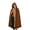 Brown, variant on SAWOBUUN Renaissance Hooded Cloak for Men Women,Halloween Medieval Cape Witch Robe Victorian Suede Cape