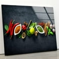 thumbnail image 1 of HelloGlass Spices Kitchen Wall Art Tempered Glass Wall Art Spices Wall Art Modern Decor Glass Printing Wall Art Tempered Glass Panel Kitchen Wall Decor 24x16inch, 1 of 8
