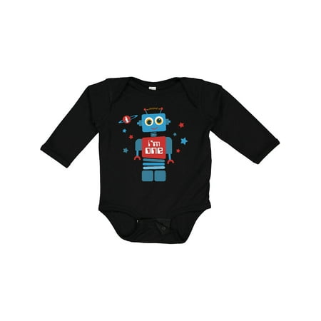 

Inktastic Robot 1st Birthday Gift Baby Boy Long Sleeve Bodysuit