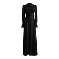 thumbnail image 3 of Women's Formal Dress Elegant Round Neck Belted Party Gown For Daily Wear Spring Summer Fall Occasions With High Heels Classic Solid Color Basic Design Hand Wash Or Machine Wash Dresses for Maternity, 3 of 3