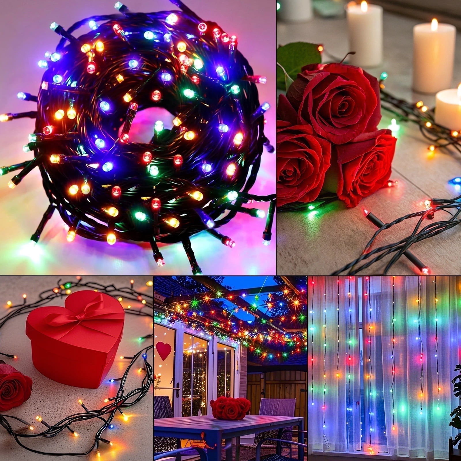 IJIL 200 LED String Lights Indoor Outdoor, 66FT Plug in Fairy Light for Bedroom Wedding Party birthday gift