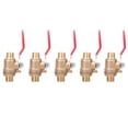 thumbnail image 1 of 5 Pcs Ball Valve G1/4 Double Male Thread Thickened Brass Valve Air Compressor Accessory, 1 of 8