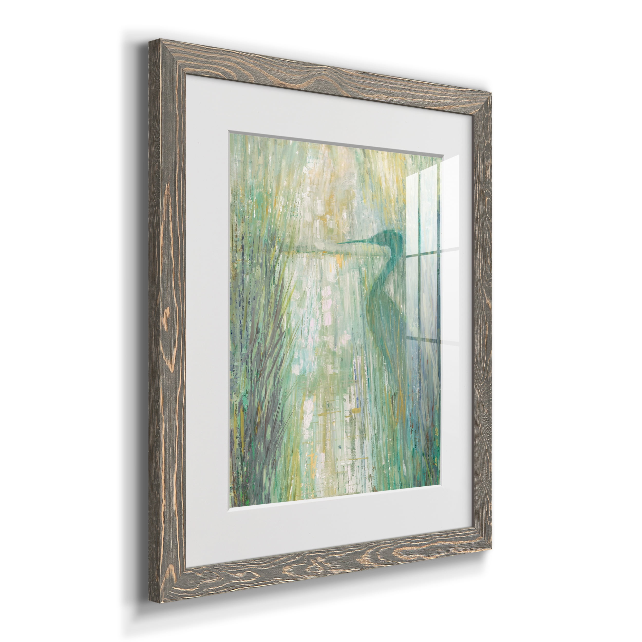 Morning Egret II - Premium Framed Print - Ready to Hang - 20 x 24 - Grey Frame