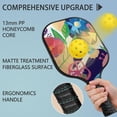 thumbnail image 4 of Pickleball Paddles Set Of 1, Fiberglass Surface, Tropical Leaf Print, 1 Paddle, 2 Balls & Bag, 4 of 5