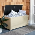 thumbnail image 5 of SAFAVIEH Oliveira Outdoor Patio Cushion Box, Beige/White, 5 of 5