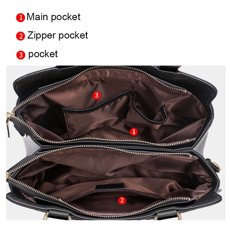 High-quality genuine leather alphabet stripe contrast handbag/tote for women, large capacity storage bag/purse