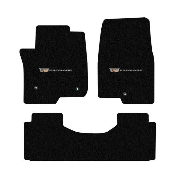 Lloyd Mats Custom Fit Floor Mats for Cadillac Escalade 2021-On LogoMat 3Pc Set Charcoal