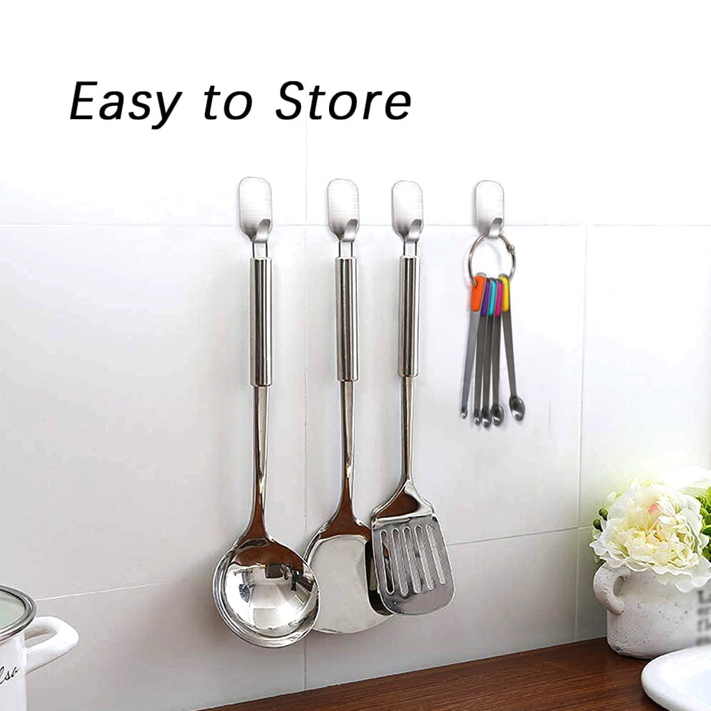 Stainless Steel Measuring Spoon Set Handled Baking Juice Powder Teaspoon  Kitchen Cooking Tools Utensils with Scale