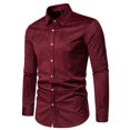 thumbnail image 2 of Mens Slim Fit Casual Button Long Sleeves Office Dress Shirts Comfortable Top, 2 of 8
