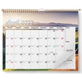 thumbnail image 1 of Inkdotpot11"x8.5"WallCalendar-Runs until December 2023Hanging Spiral Bound MonthlyCalendar2022-2023 for Home or Office+ Bonus Sticker Sheet -Landscape, 1 of 8