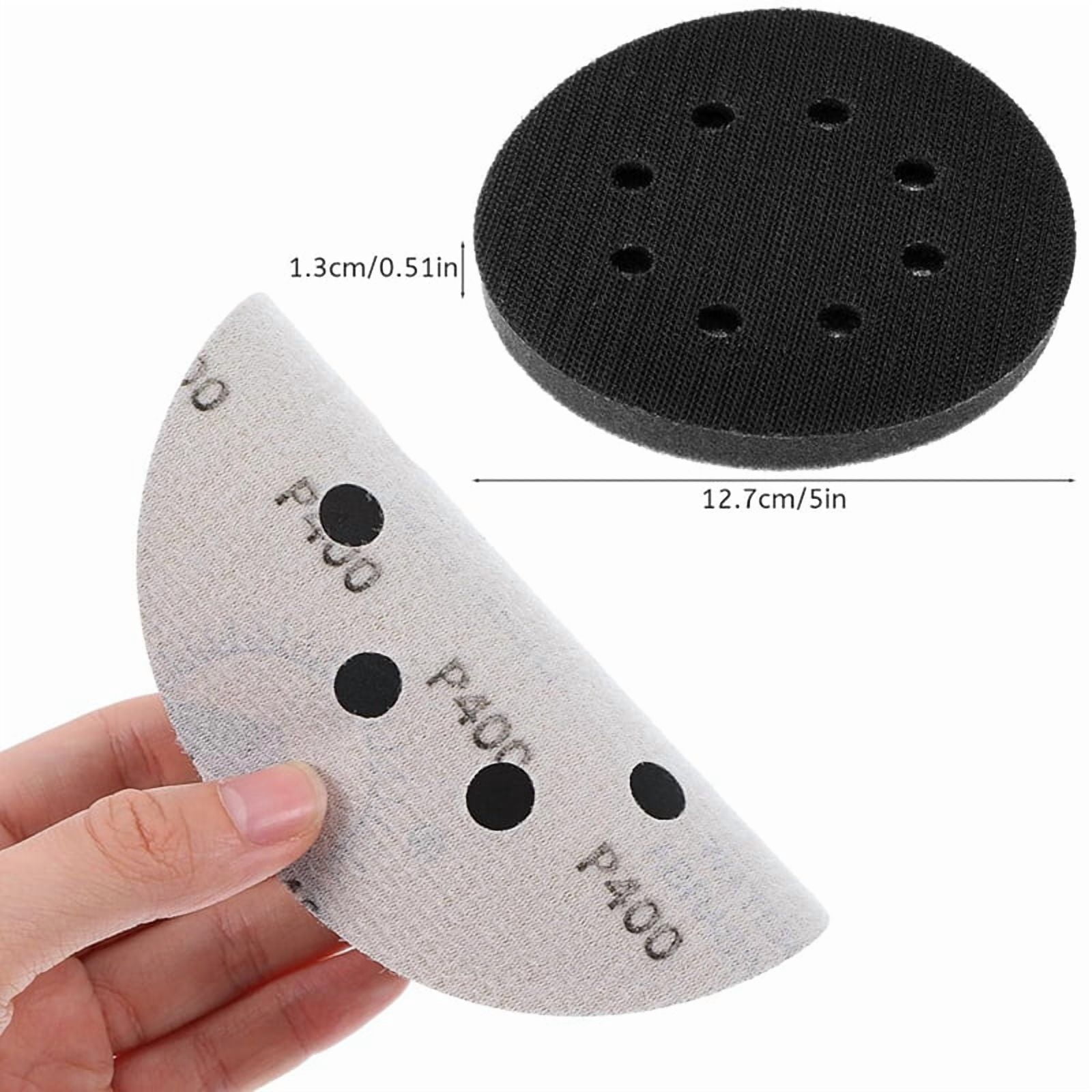 140Pcs 5 Inch Wet Dry Sanding Discs, Hook and Loop Sandpaper 8 Holes Orbital Sandpaper for Orbital Sander