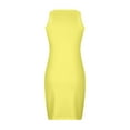 thumbnail image 4 of Joau Womens Basic Bodycon Mini Dresses Casual Summer Sleeveless Crew Neck Ribbed Knit Slim Fit Tank Dress Party Club Dresses on Clearance, 4 of 4