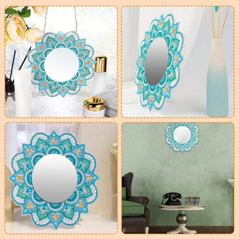 Kit Miroir Peinture Diamant Mandala, Miroir De Peinture De Diamant De