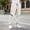 White, variant on Men Cargo Long Pants Adjusted Waist Drawstring Angle Pockets Casual Bottom Wear