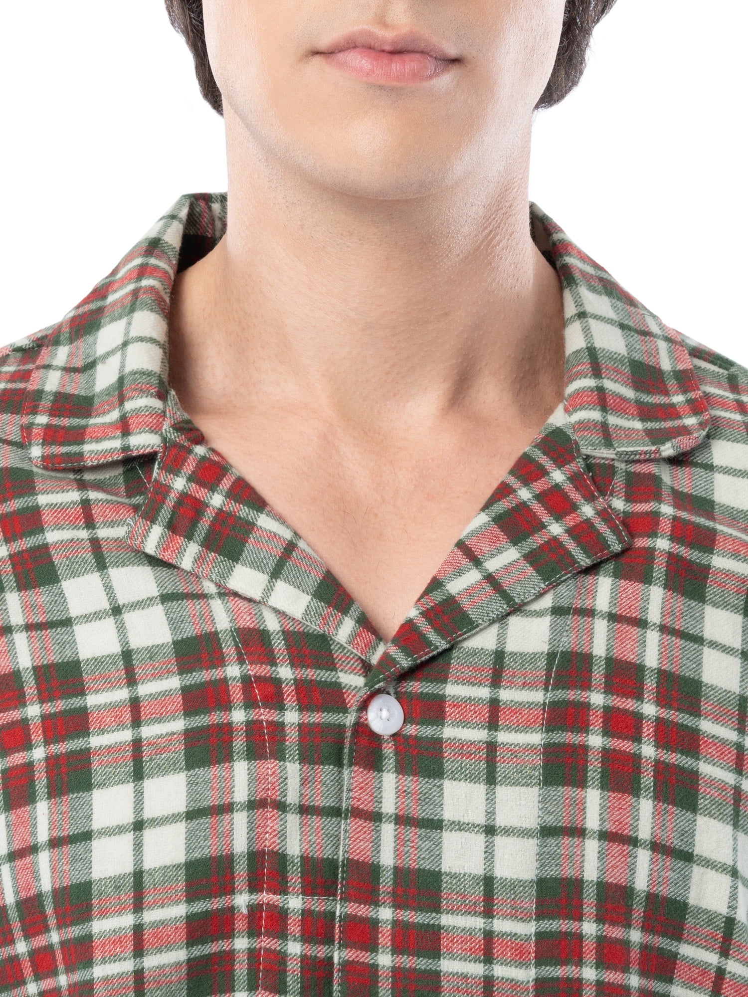 Fruit of the Loom Men's Plaid Flannel Top and Bottom Pajama Set, Sizes S-5XL