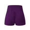 thumbnail image 2 of QLEICOM Womens Athletic Shorts, Plus Size Shorts, Stretch Yoga Leggings Fitness Running Gym Sports Short Active Pants Yoga Shorts, Running Shorts, Comfy Beach Shorts, Cycling Shorts Purple XXL, 2 of 4