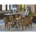 thumbnail image 3 of East West Furniture X777EL718-7 - 7-Piece Dinette Set - 6 Padded Parson Chair and a Living Room Table Hardwood Structure, 3 of 3