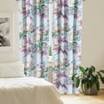 thumbnail image 2 of Ambesonne Spring Curtains, Flowers Retro Watercolor Art, Pair of 28"x63", Fern Green Pale Rust, 2 of 5