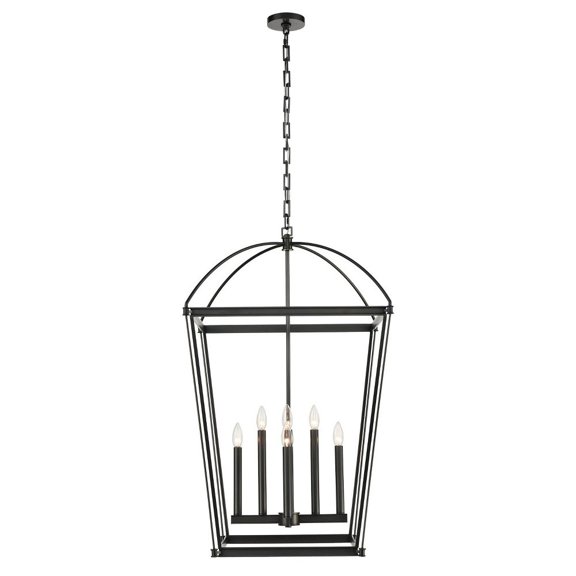 PD312224UB-Kuzco Lighting-Manor - 24 Inch 8 Light Foyer Hall Pendant-Urban Bronze Finish
