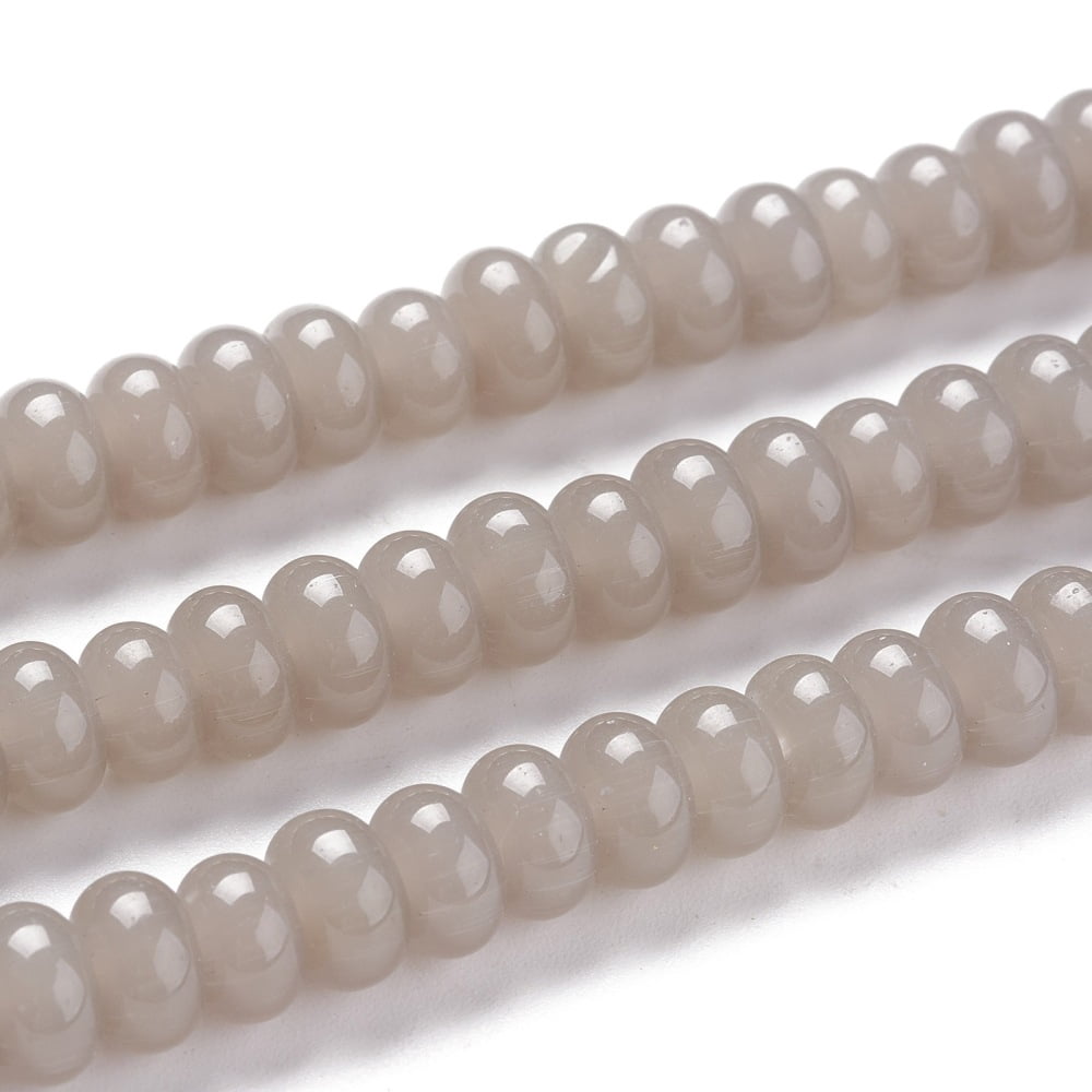 K9 Glass Beads Strands K9 Glass Imitation Jade Glass Beads Rondelle Mixed Color 8~8.5x4.5~5mm Hole: 1.4mm about 81pcs/Strand 15 inch