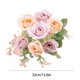 thumbnail image 3 of Flores Artificiales | Rosas de Seda para Decoración de Bodas y Hogar | Arreglos Florales de 32 Cm para Centros de Mesa, Decoración de Fiestas, Sala de Estar y Oficina | 1 Unidad, 3 of 6