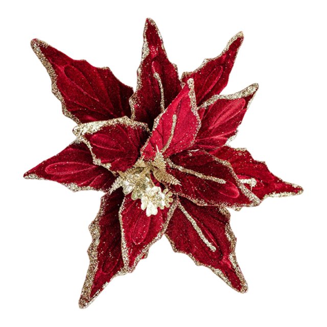 Decoración floral navideña, arreglo floral para bodas, chimenea de simulación navideña Rojo