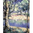 thumbnail image 2 of Malevich, Kazimir 15x18 White Modern Wood Framed Museum Art Print Titled - River In The Forest, 2 of 4