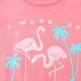 thumbnail image 2 of HILEELANG Little Girl Summer Short Clothes Sets Outfits Cotton Pink Bird Tee Shirts Shorts Playwear 7T, 2 of 5