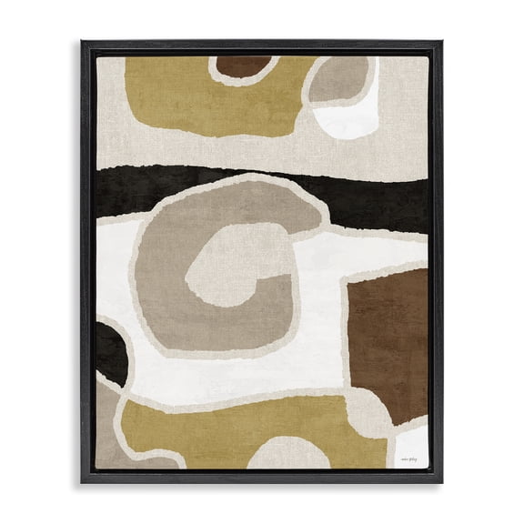 Stupell Industries Eclectic Earthy Boho Geometrics Black Floating Frame Canvas Art, 17 x 21, by Amber Sterling