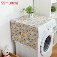 thumbnail image 1 of Funda para muebles con diseño geométrico de toalla para refrigerador, tela a prueba de polvo e impermeable, adecuada para lavadora y refrigerador (gris diente de león puerta simple (lavadora) 55*130), 1 of 4