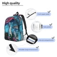 thumbnail image 3 of Yiaed Fantasy Mushrooms Print Print Laptop Backpack Travel Canvas Backpack Vintage Aesthetic Backpack for School Knapsack Backpack Backpack for School-Medium, 3 of 5