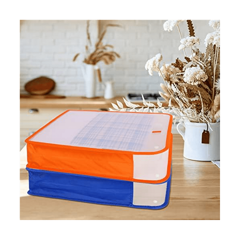 Winyuyby 4Pcs 15.8 x 13 x 3 Inches Scrapbook Paper Storage Organizer Box,  Expandable Paper Folio12 x 12 Sheets,for Cardstock 