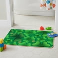thumbnail image 5 of Flannel Shower Mat Outside Shower 24 × 16 Inch, St. Patricks Day Dark Green Clovers No Slip Front Door Rug Water Absorbing Decor Throw Rugs with Rubber Backing Washable Door Carpet, 5 of 7