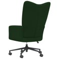 thumbnail image 3 of vidaXL Relaxing Chair Dark Green Velvet, 3 of 5