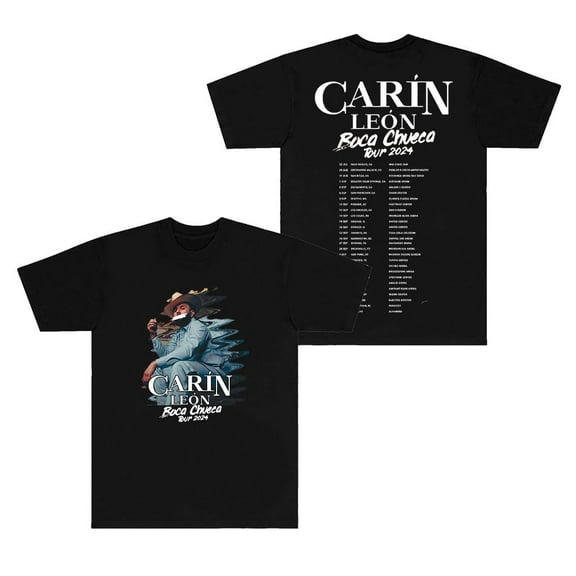 Carin Leon Boca Chueca Tour 2024 T-shirt Streetwear Short Sleeve Fashion Tee Shirt