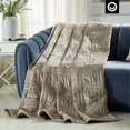 thumbnail image 5 of Cozy Tyme Chike Weighted Blanket - 25 Pound Quilted Cover 72"x 80" Taupe, 5 of 10