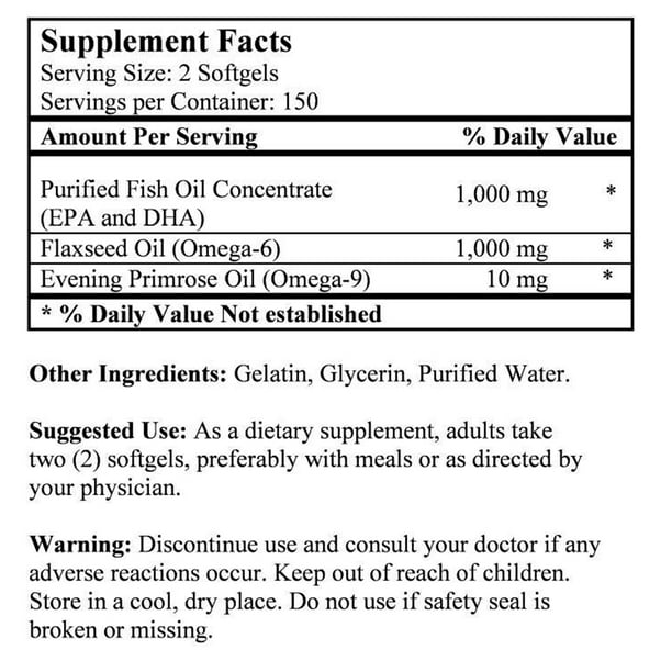Omega 3-6-9 (300 Softgels / 1005 Mg)