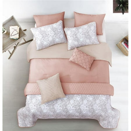 Riverbrook Home Full/Queen Katie 8pc Layered Comforter & Coverlet Set Blush/Taupe