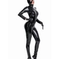 thumbnail image 4 of Catsuit de látex con aspecto húmedo para mujer, Sexy, con máscara, mameluco imitación cuero de Pvc, disfraz erótico de mujer, lencería de Pu, ropa para discoteca de talla grande, 4 of 4