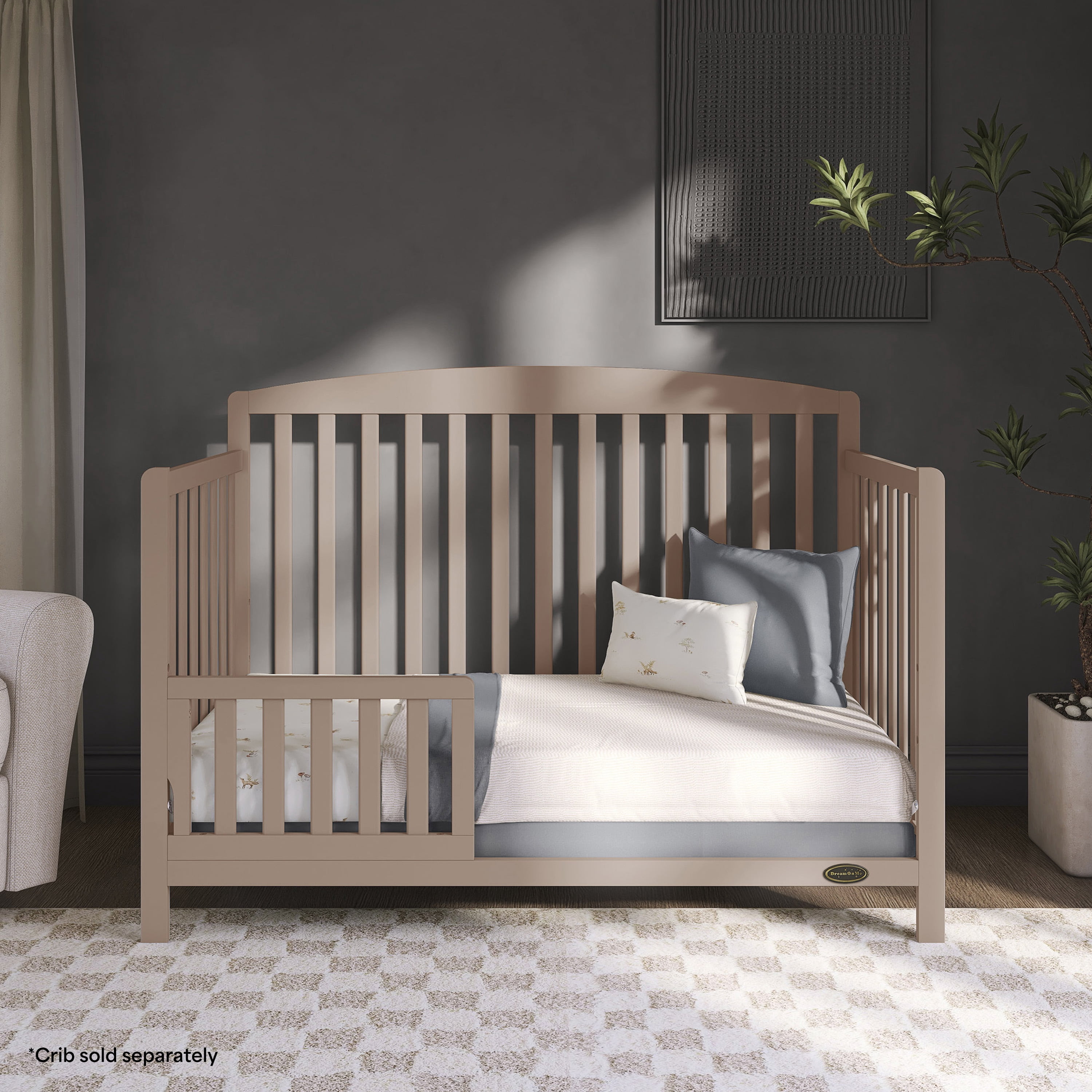 Dream On Me Convertible Crib Toddler Guard Rail, Almond Butter