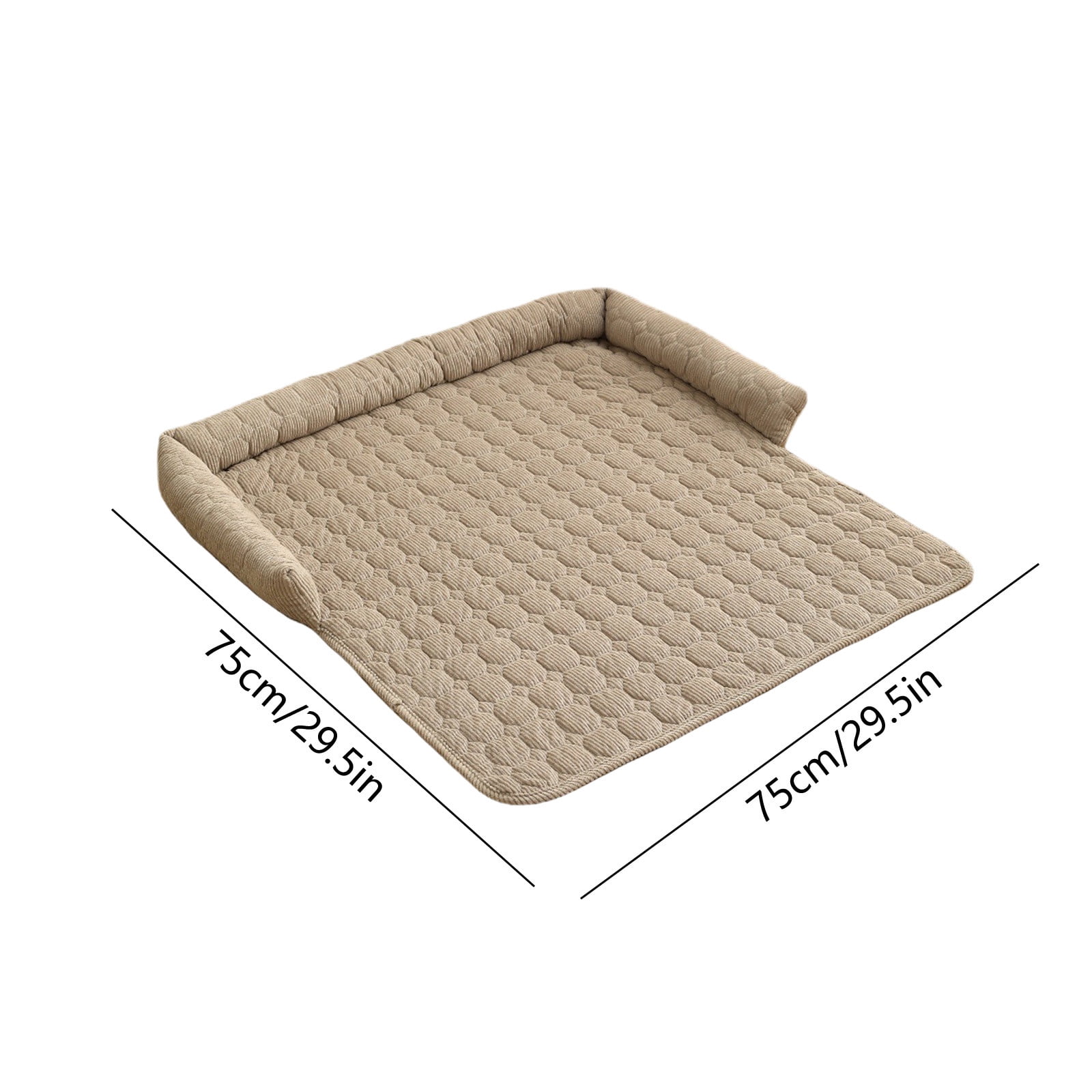 ufeghfjh Pet Sofa Cushion Bed Solid Color Plush Dog Cat Sleeping Nest 75x75cm/29.5x29.5in Washable Furniture Protector for Home Car Beige Khaki Gray Dark Gray Army Green