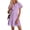 Purple, variant on PRETTYGARDEN Womens Summer Short Dress V Neck Short Sleeve A Line Wear To Work Hollow Out Lace Ruffle Cute Casual Beach Party Dresses