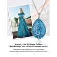thumbnail image 6 of Bestyle Women Pear-Shaped Necklace Pendant Healing Tree of Life Jewelry Synthetic Blue Turquoise Gemstone Necklace Energy Gifts for Her - December, 6 of 8