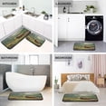 thumbnail image 4 of 2-Piece Kitchen Rugs Set Non-Slip Mats Carpet Floor for Kitchen, Bathroom (19.7"x27.6" & 19.7"x47.2") Cow in Green Rolling Hills, 4 of 7