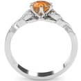 thumbnail image 3 of Celtic Trinity Knot Citrine Engagement Ring In 14k White Gold, 3 of 6