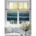 thumbnail image 4 of Abstract Mountain Sheer Curtains 45 Inches Long 2 Panels Watercolor Navy Texture Vintage Nature Light Filtering Semi Sheer Window Curtains Drapes for Bedroom Living Room 52"x45", 4 of 7