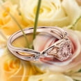 thumbnail image 2 of Gorgeous Rings Boho & hippie 1.10 Carat Round Cut Morganite And Diamond Moissanite Engagement Ring, Unique Wedding Ring in 925 Sterling Silver With 18k Rose Gold Plating, Promise Ring, Lovely Gift, 2 of 3